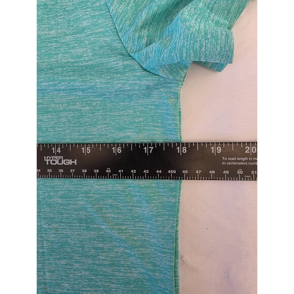 Under Armour Women's S Loose Fit Athletic V-Neck Shirt Heat Gear Teal - Picture 5 of 6